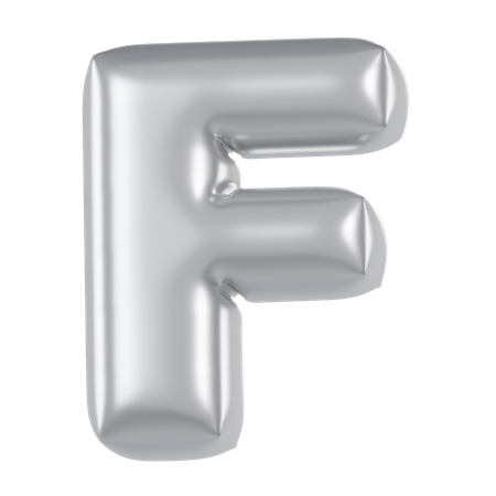Balão com o alfabeto f  3D Icon