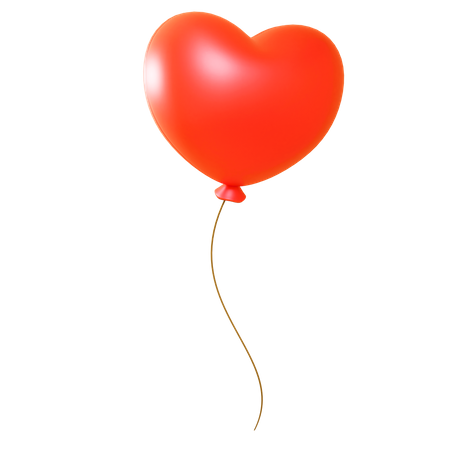 Balão de coração  3D Icon