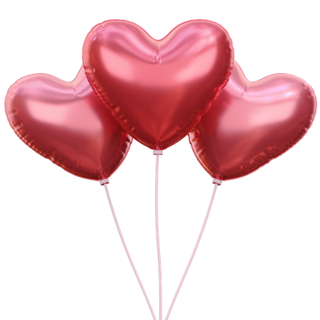 Balão de corações  3D Icon
