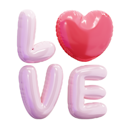 Balão de amor  3D Icon