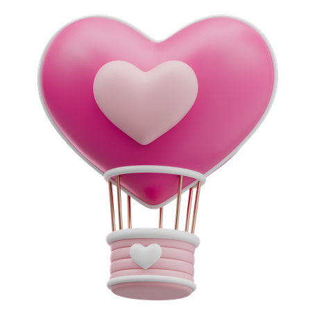 Balão de ar do coração  3D Icon