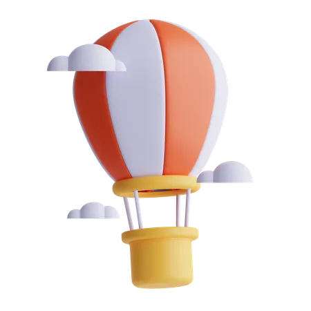 Balao de ar quente  3D Icon