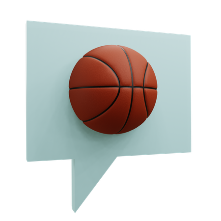 Balão de discurso de basquete  3D Icon