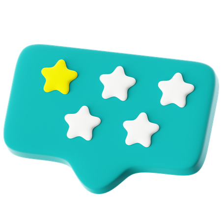 Balão de fala 1 estrela  3D Icon