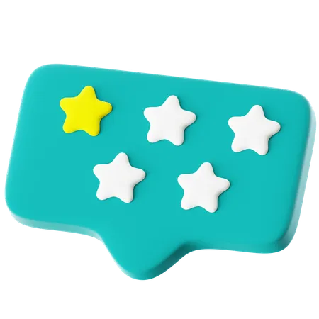 Balão de fala 1 estrela  3D Icon
