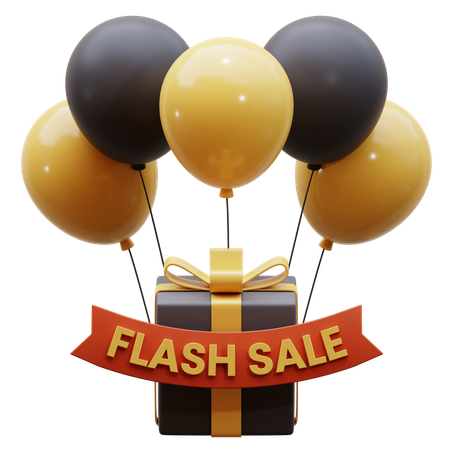 Balão de venda flash  3D Icon