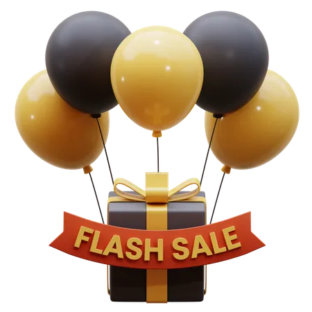 Balão de venda flash  3D Icon