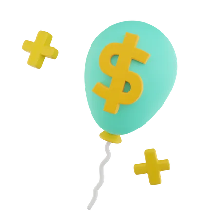 Balão de dinheiro  3D Icon
