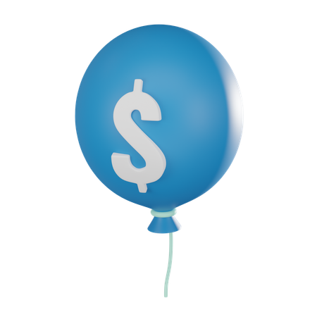 Balão de dólar  3D Icon
