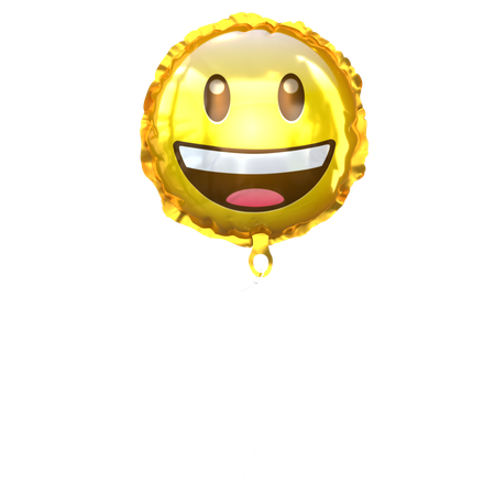 Balão emoji feliz  3D Icon