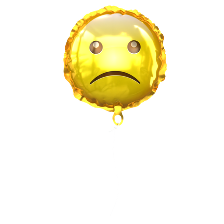 Balão emoji triste  3D Icon