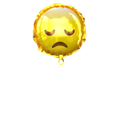 Balão emoji triste  3D Icon