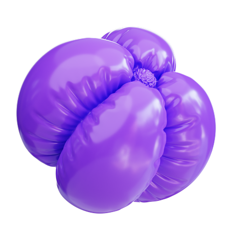 Balão inflável roxo  3D Icon