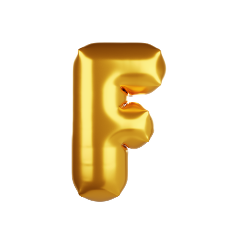 Letra de balão f  3D Icon