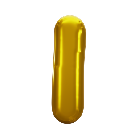 Letra de balão eu  3D Icon
