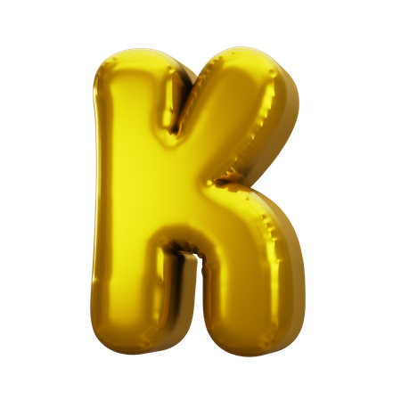 Balão letra k  3D Icon