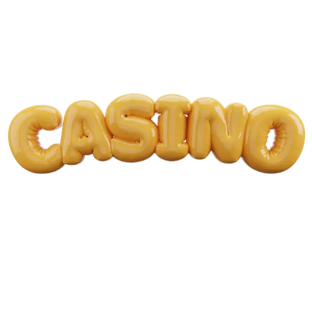 Adesivo de cassino com letras de balão  3D Icon