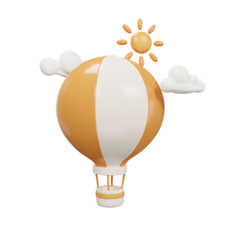Balão no céu  3D Icon
