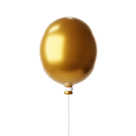Balão ouro escuro  3D Icon