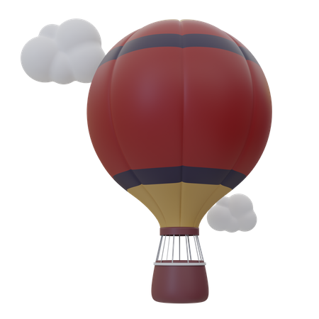 Balão de pára-quedas  3D Icon