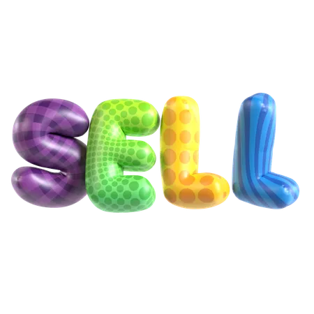 Texto de balão vender  3D Icon