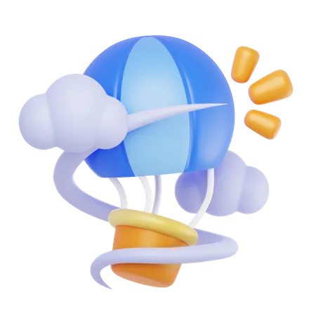 Balão voador  3D Icon