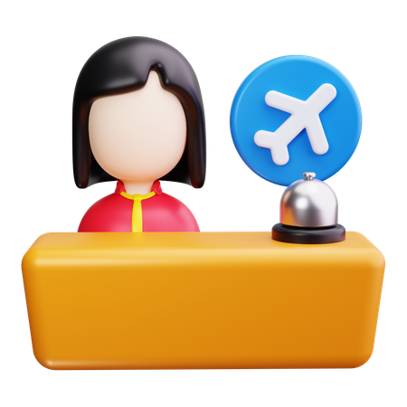 Balcão de check-in  3D Icon