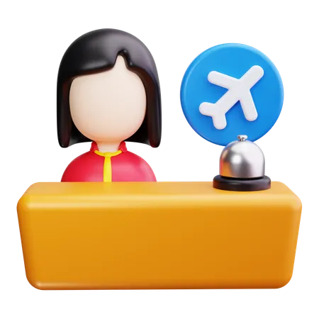 Balcão de check-in  3D Icon