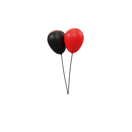 Balck Friday Balloons  3D Icon