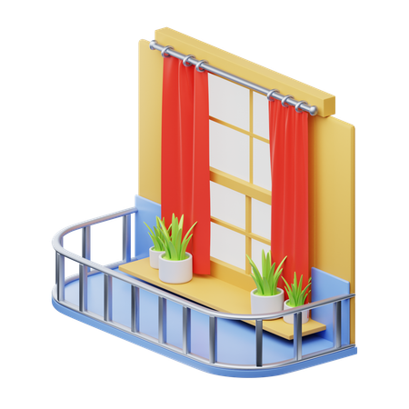 Balcón  3D Icon