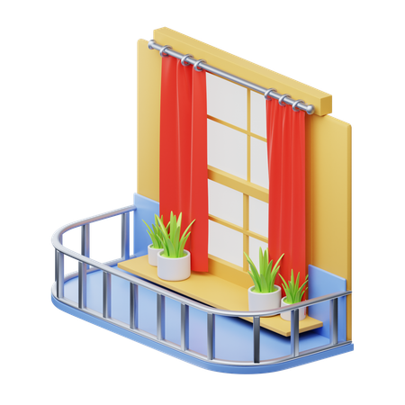 Balcón  3D Icon