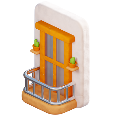 Balcón  3D Icon