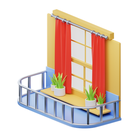 Balcony  3D Icon
