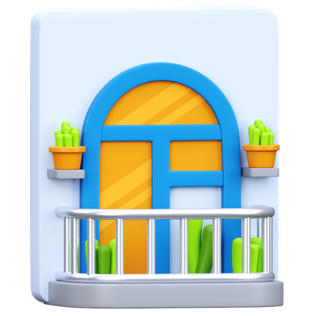 バルコニー  3D Icon