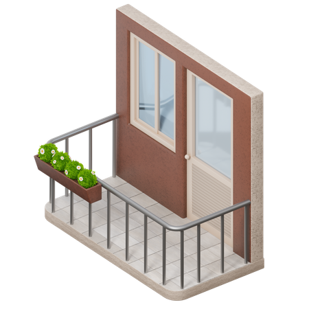 Balcony  3D Icon