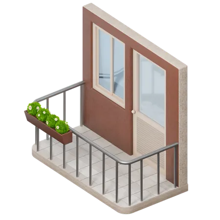Balcony  3D Icon