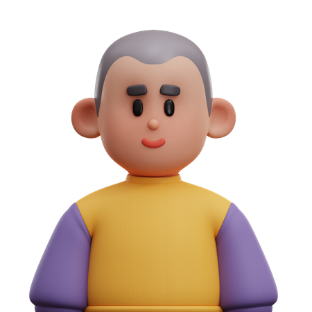Bald Boy  3D Icon