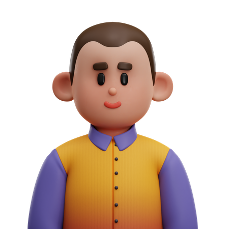 Bald Boy  3D Icon
