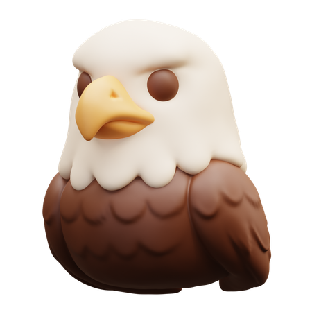 Bald Eagle Head  3D Icon