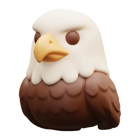 Bald Eagle Head  3D Icon