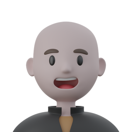 Bald Man  3D Icon