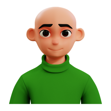 Bald Man Avatar  3D Icon