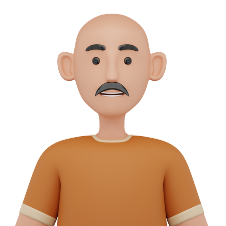 Bald Man Avatar  3D Icon