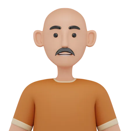 Bald Man Avatar  3D Icon