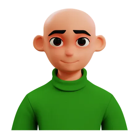 Bald Man Avatar  3D Icon