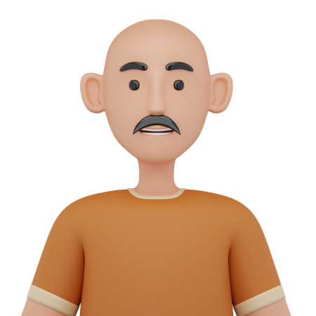 Bald Man Avatar  3D Icon