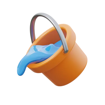 Balde de água  3D Icon