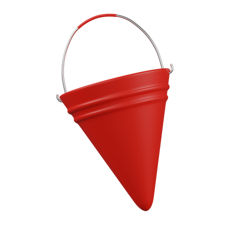 Balde de cone  3D Icon