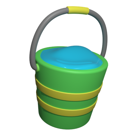 Balde de água  3D Icon