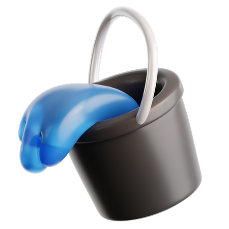 Balde de água  3D Icon